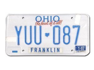 Original PKW-Nummernschild Ohio - The he
