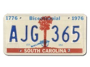 Original PKW-Nummernschild South Carolin