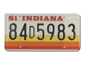 Original US-Nummernschild Indiana