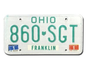 Originales USA - Nummernschild Ohio