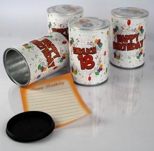 Originelle Geschenkdose zum 18. Geburtst