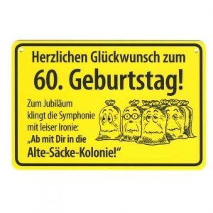 Ortsschild zum60. Geburtstag *Zum Jubilä