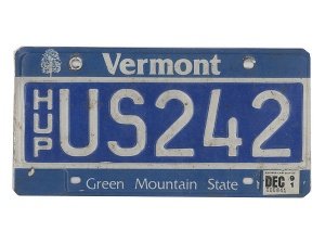 originales Nummernschild Vermont
