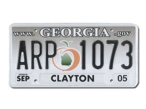 originales US - Nummernschild aus Georgi