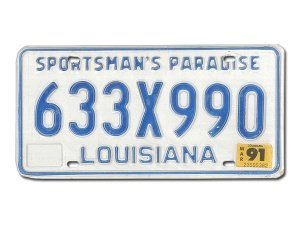 originales US - Nummernschild aus Louisi