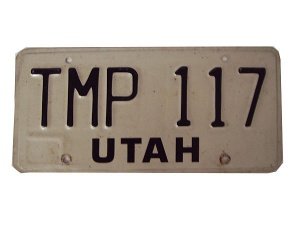 originales US - Nummernschild aus Utah