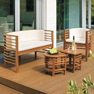 Outdoor-Möbel-Set Lineola, mit Polsterau