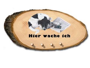 Ovales Schlüsselbrett aus Holz mit Ihrem