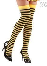 Overknee-Strümpfe Biene 70 den gelb-schw