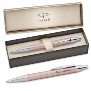 PARKER Kugelschreiber IM PREMIUM METALLIC ROSE C.C. S0949780 mit persönlicher Laser-Gravur