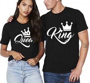 Paar T-Shirt King Queen