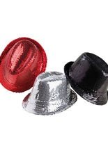 Pailettenhut schwarz