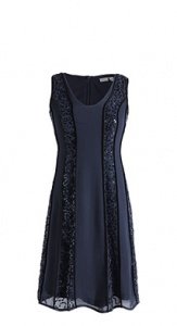 Pailletten Chiffon Kleid