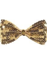 Pailletten Fliege gold