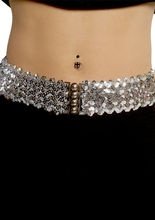 Pailletten-Gürtel Showgirl silber