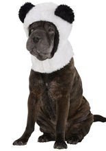 Panda Hunde-Kostüm-Mütze weiss-schwarz