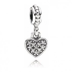 Pandora Charm Herz weiß 791023CZ