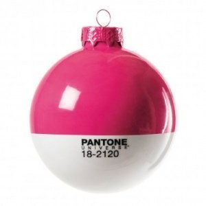 Pantone Weihnachtskugel Honeysuckle 18-2