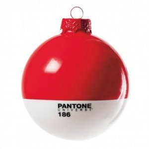 Pantone Weihnachtskugel Ruby Red 186