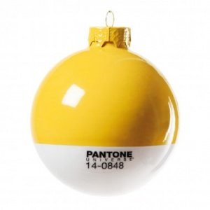 Pantone Weihnachtskugel Yellow 7406