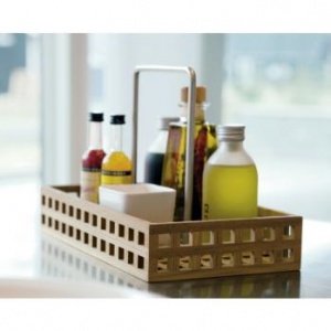 Pantry Caddy aus Teakholz/Edelstahl von 