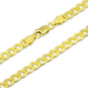 Panzerkette Silber vergoldet