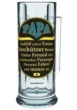 Papa Glas Bierkrug 0,5 Liter im Geschenk
