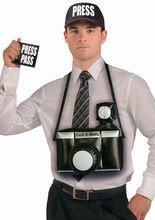 Paparazzi Kostüm-Set Fotograf schwarz-we