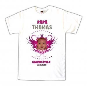 Papas ganzer Stolz das Shirt mit Foto zu