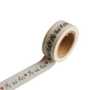 Papier-Masking Tape Mr & Mrs mit rotem H