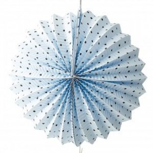 Papierdekoration Lampion Ball blau