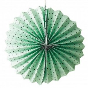 Papierdekoration Lampion Ball grün