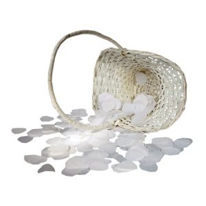 Papierkonfetti Herz, weiß