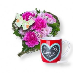 Papillon und Liebes-Tasse
