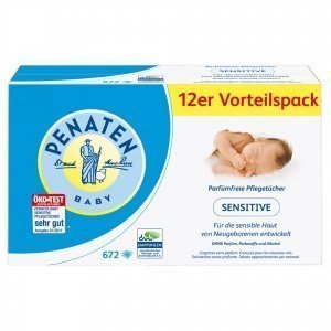 Parfümfreie Pflegetücher Sensitive 12 x 