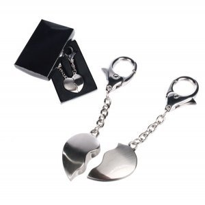 Partner-Schlüsselanhänger Herz für zwei