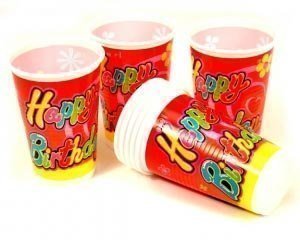 Party-Becher (8Stück) Happy Birthday im 