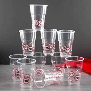 Party-Becher Verkehrszeichen 30