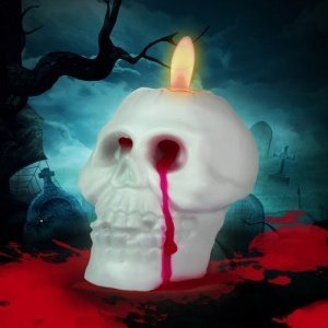 Party Kerze - Blutender Totenkopf