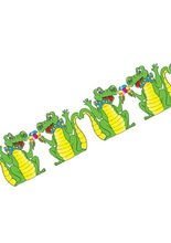 Party Krokodilkette Wimpel Girlande 3m