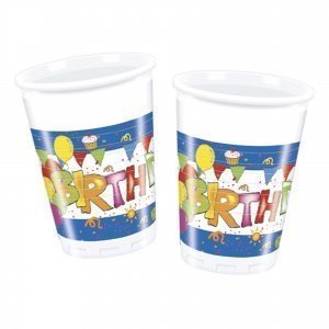 Partybecher "Happy Birthday" 200 ml, 10 