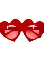 Partybrille Herz rot