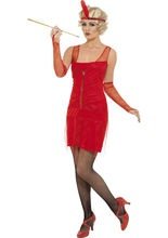 Partykleid Zwanziger Kostüm rot
