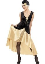 Partykleid Zwanziger Kostüm schwarz-gold