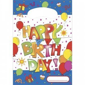 Partytüten "Happy Birthday" 6 Stk.