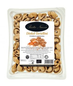 Pasta Nuova Bio Dinkel Tortellini mit Grünkern-Gemüsefüllung (250g Packung)