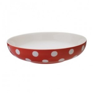 Pastaschüssel, rote Punkte