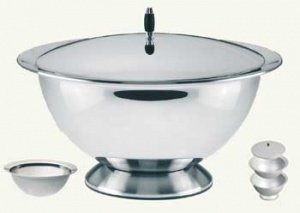 Pastatopf "Cupola" aus Edelstahl, 3-teil