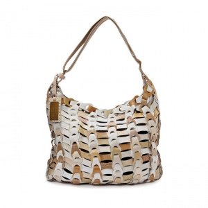 Patchwork-Tasche Annabella beige