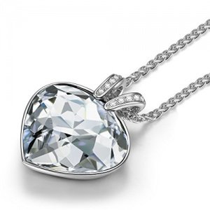 Pauline & Morgen "Ozean Herz" Damen Kette Kristall SWAROVSKI ELEMENTS Halskette Schmuck Geburtstagsg
